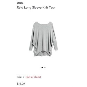 Jolie Long Sleeve Batwing Knit Top